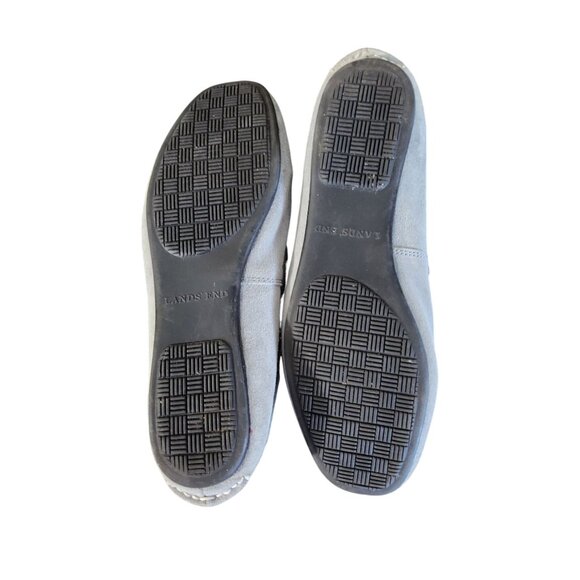 Womens Lands End Grey soft Suede Driving Shoes - Picture 8 of 8